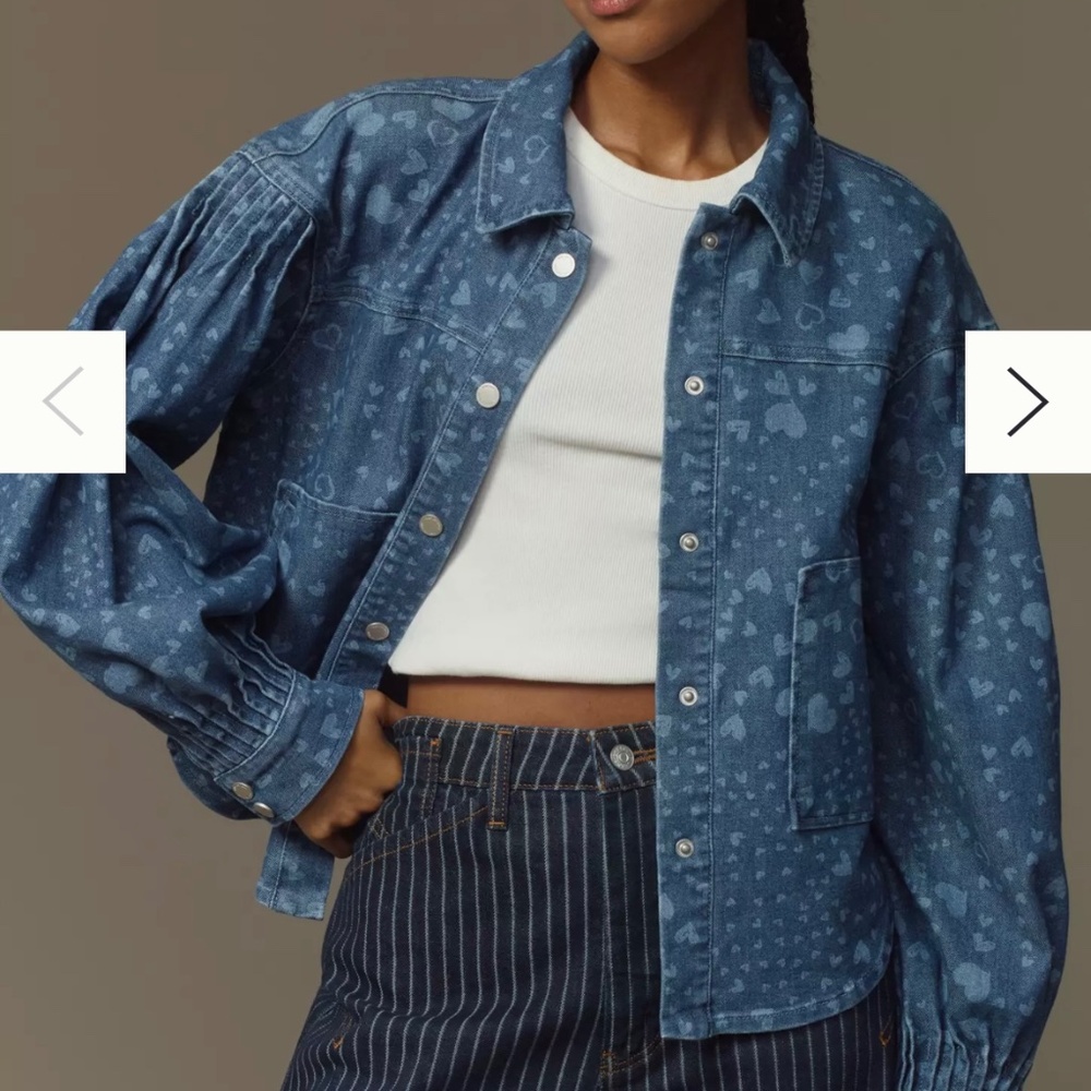 Heart Denim Shirt Jacket